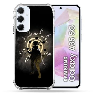 Cokitec Custodia rinforzata per Samsung Galaxy A35 5G Manga Naruto Sage