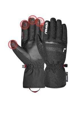 Reusch Guanti Invernali Unisex Touchscreen Isolati Antivento, Sci & Snowboard, Uomini e Donne, Sciatori, Guanti da Sci, Black-Silver