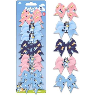 Bluey Lot de 10 accessoires de beauté pour enfants avec motif coloré Bluey et Bingo