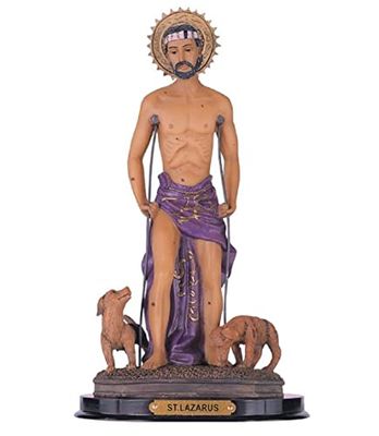 ICE ARMOR 12" H Saint Lazarus Statue Lazarus of Bethany Holy Figurine Religious Decoration