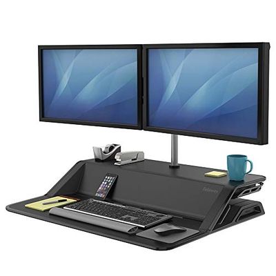 Fellowes Lotus Station de travail ajustable Assis-debout Noir, 13.97x83.19x61.60 cm