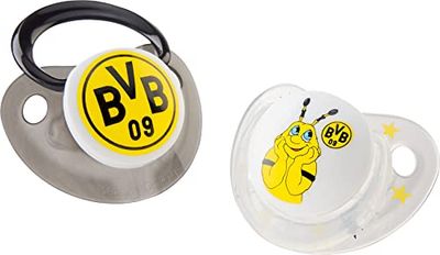 Borussia Dortmund NUK Dummy Set 0-6 m 10.175.247 Multi-Coloured 2 Pieces (Pack of 1)