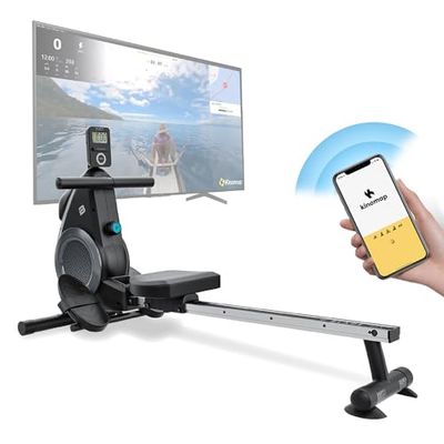 Vogatore Bluefin Fitness Blade FIT | Compatibile con Kinomap | per palestra domestica | Pieghevole | Console digitale LCD | App per smartphone | per la tua casa