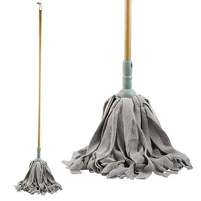 Beldray LA029074GRNEU7 - Mop in microfibra, fibre morbide super assorbenti, pulizia facile, per più tipi di pavimento, bambù certificato FSC®, testa di ricambio aggiuntiva, Eco Range, verde