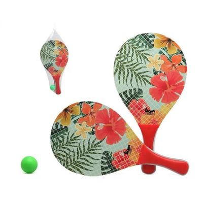 BigBuy Sport Ensemble de Raquettes Flower de Plage