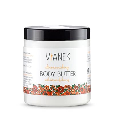 VIANEK intensivt närande kroppssmör. Naturkosmetik med kakaosmör för kvinnor och män. Storlek 250 ml