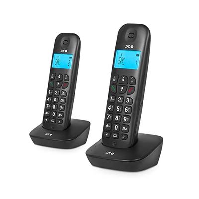 SPC Air Pro Duo Telefonos Inalambricos Negros
