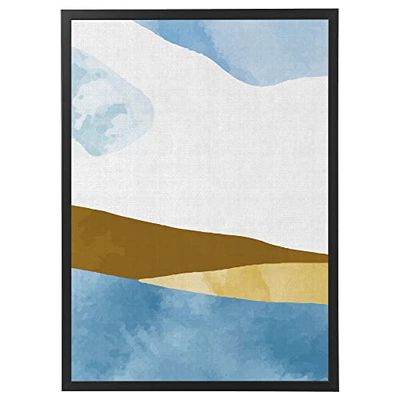 Arterby's® - Premium Poster Quadro Cornice Tela Canvas Dipinto Mood - Illustrazione Paesaggio Astratto Watercolor Dipinto - Made in Italy - HD Tela con Cornice Semplice Nera 30x40 cm A0014 D0011