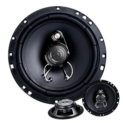 In Phase Car Audio SXT1735 - Altoparlante rotondo da 17 cm, 260 W, a 3 vie, coassiale, montaggio superficiale, 2 altoparlanti