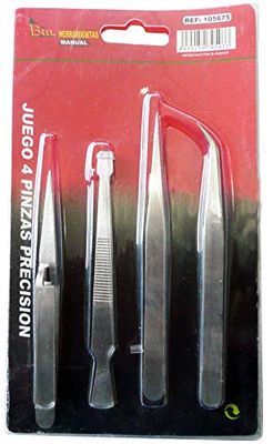 Bresme-Tuman 105675 Set of 4 Proinsa 3514517 Stainless Steel Tweezers