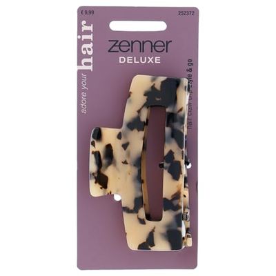 Zenner Pince à cheveux Marbre de luxe – Pince à cheveux en acétate de 9 cm pour tous les types de cheveux – Tenue rigide avec forme incurvée – Pour usage quotidien, travail ou style décontracté – 1