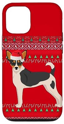 Carcasa para iPhone 14 Rat Terrier Navidad