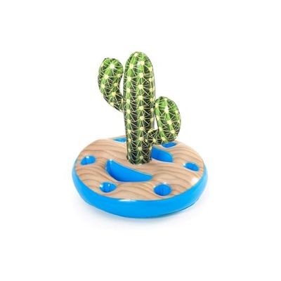 Avilia Porte-gobelet Gonflable avec Cactus pour Piscine – 6 Verres et 2 Compartiments de Rangement, Vinyle résistant 94 x 70 cm