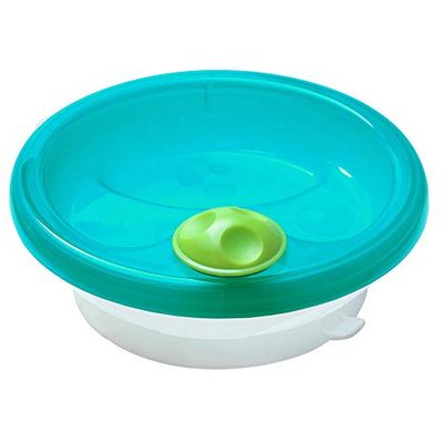 primamma varmhållningstallrik för spädbarn, babyservis för att hålla måltiderna, bebistallrik med sugring för att hålla sig varm, från 6+ månader, bensin, 1 styck (1-pack)
