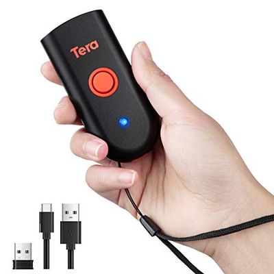 Tera Mini Scanner de Codes-Barres Portable CCD 3 en 1 Bluetooth & câble USB & 2,4 G sans Fil pour Codes-Barres 1D sur Papier & Image Lecteur de Codes-Barres 1100CCD