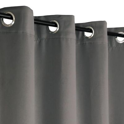 Atout Ciel - Cortina Opaca con Ojales, Lista para Colocar, 135 x 240 cm, Gris Antracita