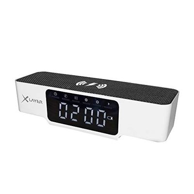 XLayer 215766 - Despertador (Digital alarm clock, Rectángulo, Blanco, 87 - 108 MHz, LCD, 10 m)