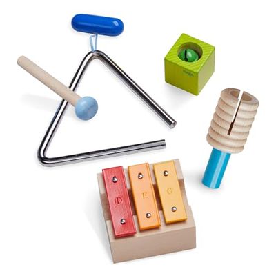 HABA 305922 - Set de Juguetes Sonoros Alegría de Sonidos, Instrumentos Musicales Infantiles. Más 2 años
