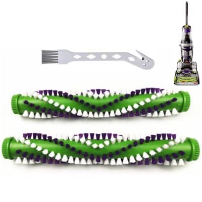 Carpet Cleaning Brush Replacement Part Compatible Bissell ProHeat 2X Revolution Pet Pro 3432 3588F 1986 1964 19862 Roller Brush Assembly Number 1611133(2 Pack Green)