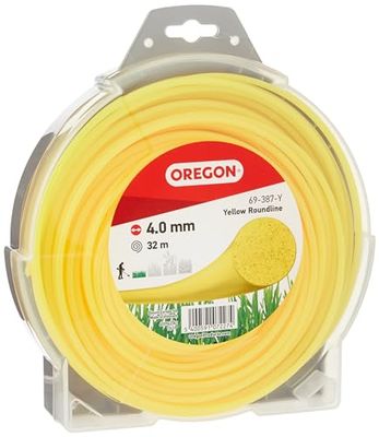 Oregon 69-387-Y Yellow Round Strimmer Line/Wire for Grass Trimmers and Brushcutters, 4.0 mm x 32 m, Packaging may vary