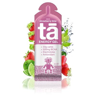 TA ENERGY - Gel Energétique - Strawberry Lime x24 - Energie - Sodium - BCAA - Antioxydants - Idéal pendant les activités sportives 133Kcal