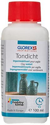 Glorex 6 8079 50 Argilla 100 ml, sigillante monocomponente, chiude i pori e impedisce la penetrazione dell'Acqua, Not Known, White