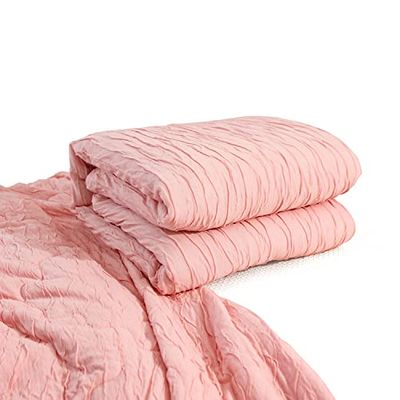 Sunveno été Couverture de bébé, Couette Double Face, Une Couverture Confortable Faite de Doux pour la Peau, Le Tissu Modal Respirant, Lavable en Machine (Pink, 110 x 140cm)