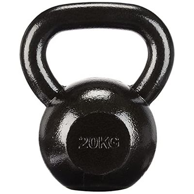 Amazon Basics - Kettlebell in ghisa, 20 kg, Nero