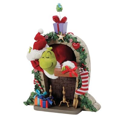 Department 56 Possible Dreams - Figura de Dr. Seuss The Grinch Up The Chimbley, 11 Pulgadas, Multicolor
