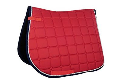 HKM Sports Equipment GmbH Unisex de Fliselina de Madrid de sillín & Brida., unisex, Schabracke -Madrid-, rojo