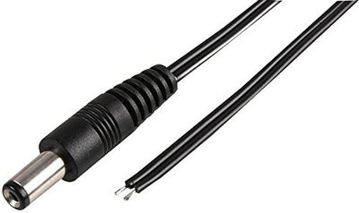 Pro Power PPW00018 2,1 mm DC-kontakt till bara ändar strömsladd, 3 m