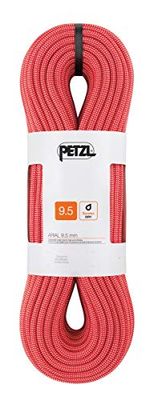 Petzl, Arial® 9.5 Mm, Enkel Licht En Resistent Touw, Rood, 70 M, Unisex-Volwassene