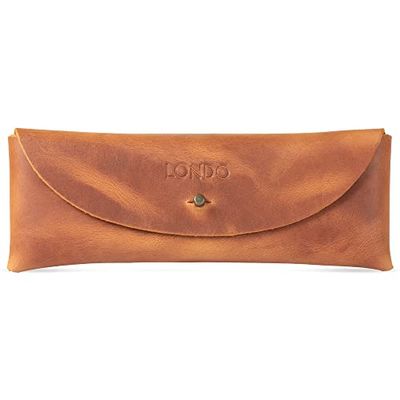 Londo Retro Lederen Case cunnen met een Kliksluiting (Camel)