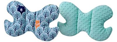 Medi Partner - Cojín de cabeza para bebé, diseño de mariposa, 100% algodón, para niños, reposacabezas para el cuello para el coche, viaje, dormir, cojín para el cuello