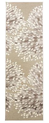 Vallila 68 x 220 cm, 100% acrílico chenille sydanpuu corações Runner tapete, cor preta