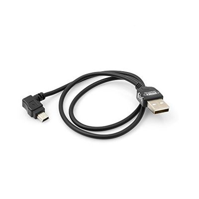SYSTEM-S 50 cm hacia la Izquierda, Mini USB Cable 90 Grados ángulo Conector Cable de Datos Cable de Carga