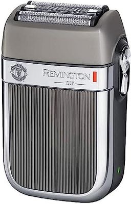 Remington Rasoir Electrique [Ultra-Précision] Heritage Manchester United (Design premium Chrome,Grilles Flottantes & Ultra Précises en 1 Passage, Batterie Lithium, Autonomie: 60 min) Tondeuse HF9050