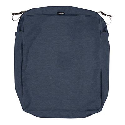 Classic Accessories Montlake Water-Resistant 23 x 25 x 5 pollici Patio Seat Cushion Slip Cover, Heather Indigo Blue