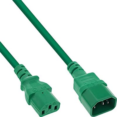 InLine® Prolunga per dispositivi a freddo, da C13 a C14, verde, 0,5 m