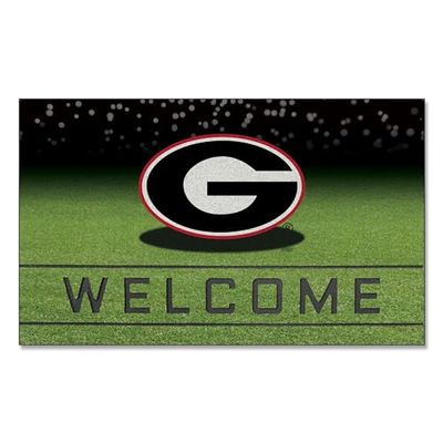 FANMATS 19978 Team Color Crumb Rubber University of Georgia Door Mat, 1 Pack,18" x 30"