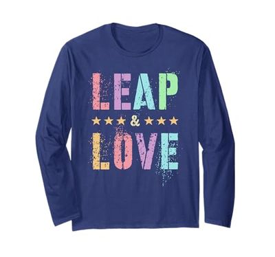 Trendy Gymnast LEAP & LOVE Handstand Atleta Tumble Team Maglia a Manica