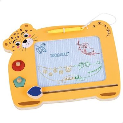 WOOMAX-75861 Colorbaby Lavagna Magnetica in Legno, Colore [Mul] Multicolore, 47586