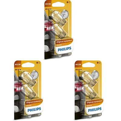 Philips automotive lighting 12066B2 Vision W21 - Set 2 lampadine per luci segnaletiche 5W, 440 lm, Pacco da 3