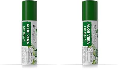 Dr Organic Aloe Vera Bálsamo de Labios, 5.7 ml (Paquete de 2)