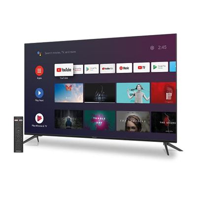 STRONG SRT50UC6433 4K UHD Android, 126 cm skärm, trippelmottagare (DVB-T2 HEVC 265/C/S2), 60Hz, HDR 10, Netflix, You Tube, Disney +, Google Assistant, HDMI, USB multimedia, bluetooth, wifi, optisk,