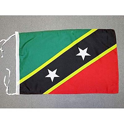 AZ FLAG Drapeau Saint Kitts et Nevis 45x30cm - PAVILLON kittitien-nevicien 30 x 45 cm Haute qualité