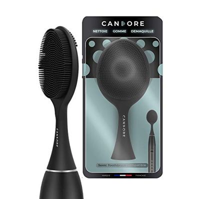 Candore - Spazzola per Philips Visage Stick One Silicon Black | Gomma, Pulizia, Pulizia | Compatibile con Philips Spazzolino elettrico Valabile per Sonicare