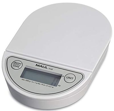 MAUL Pèse-lettres électronique MAULoval 1622002 alimentation par pile capacité 2000 g