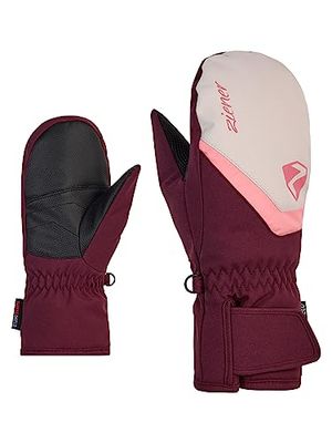 Ziener LORIANO - Muffolo da sci da ragazzo, impermeabile, traspirante, velluto rosso, 3,5