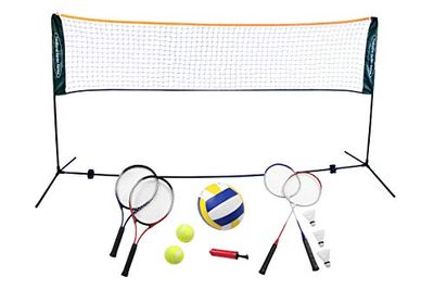 Traditional Garden Games TGG130 Badminton, Tennis, Volleyball playset, Toy, Outdoor, Garden Games, Black